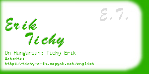 erik tichy business card